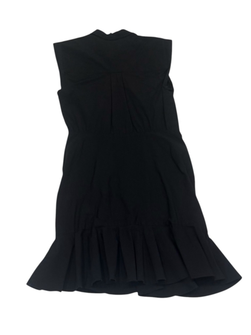 Veronica Beard Ruched Shirt Mini Dress with Ruffle Hem - Picture 4 of 8